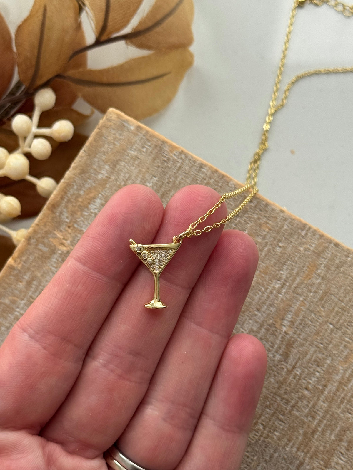 CZ Martini Necklace