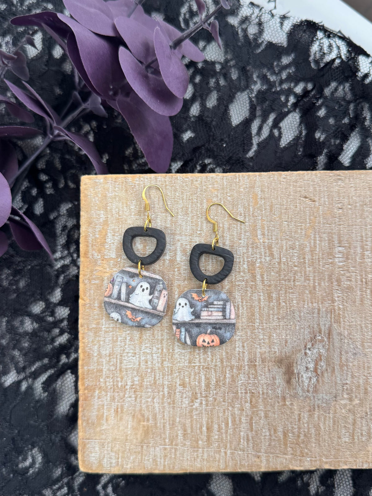 Spooky Bookshop Dangles