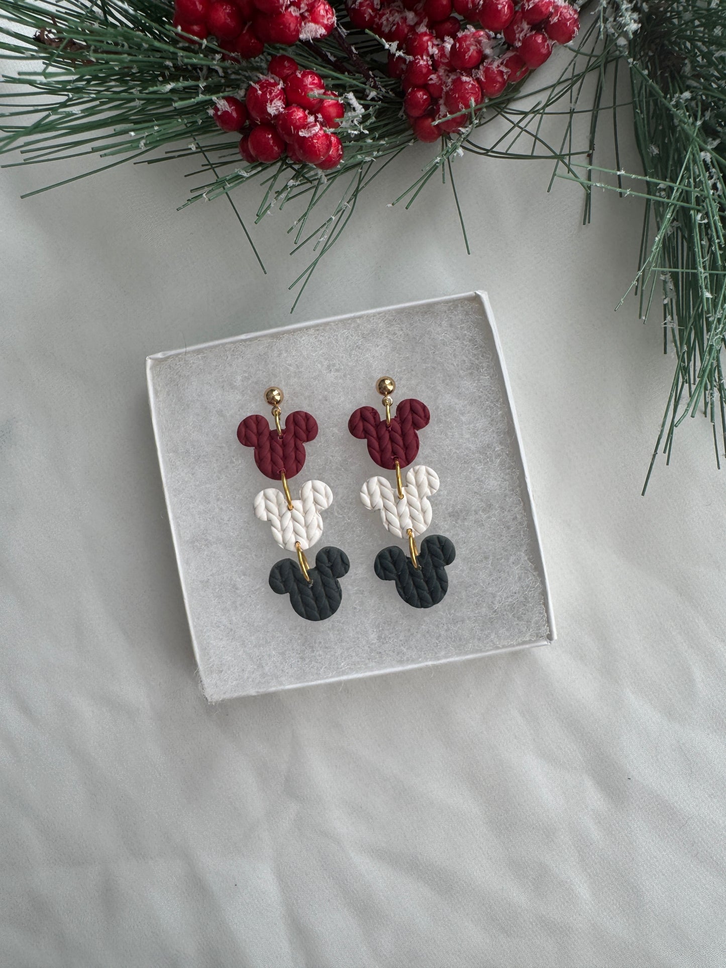 Sweater Print Mouse Dangles