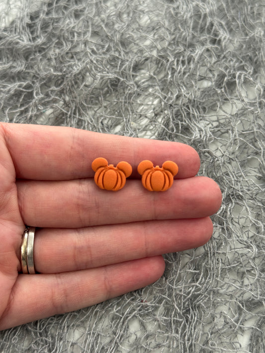 Mouse Pumpkin Studs
