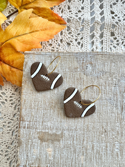 Heart Football Dangles