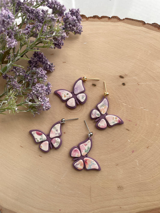 Purple Floral Butterflies