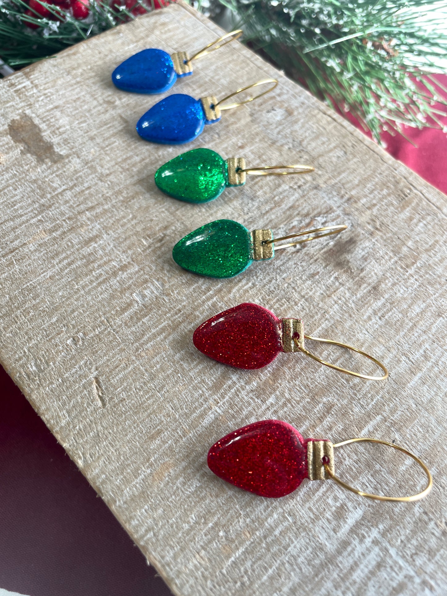 Glitter Light Bulb Hoops - Wholesale