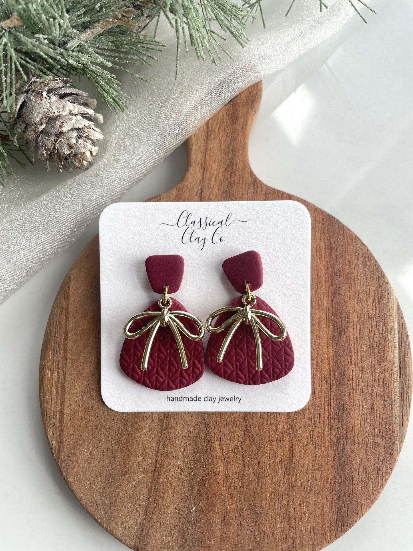 Knitted Bow Dangles