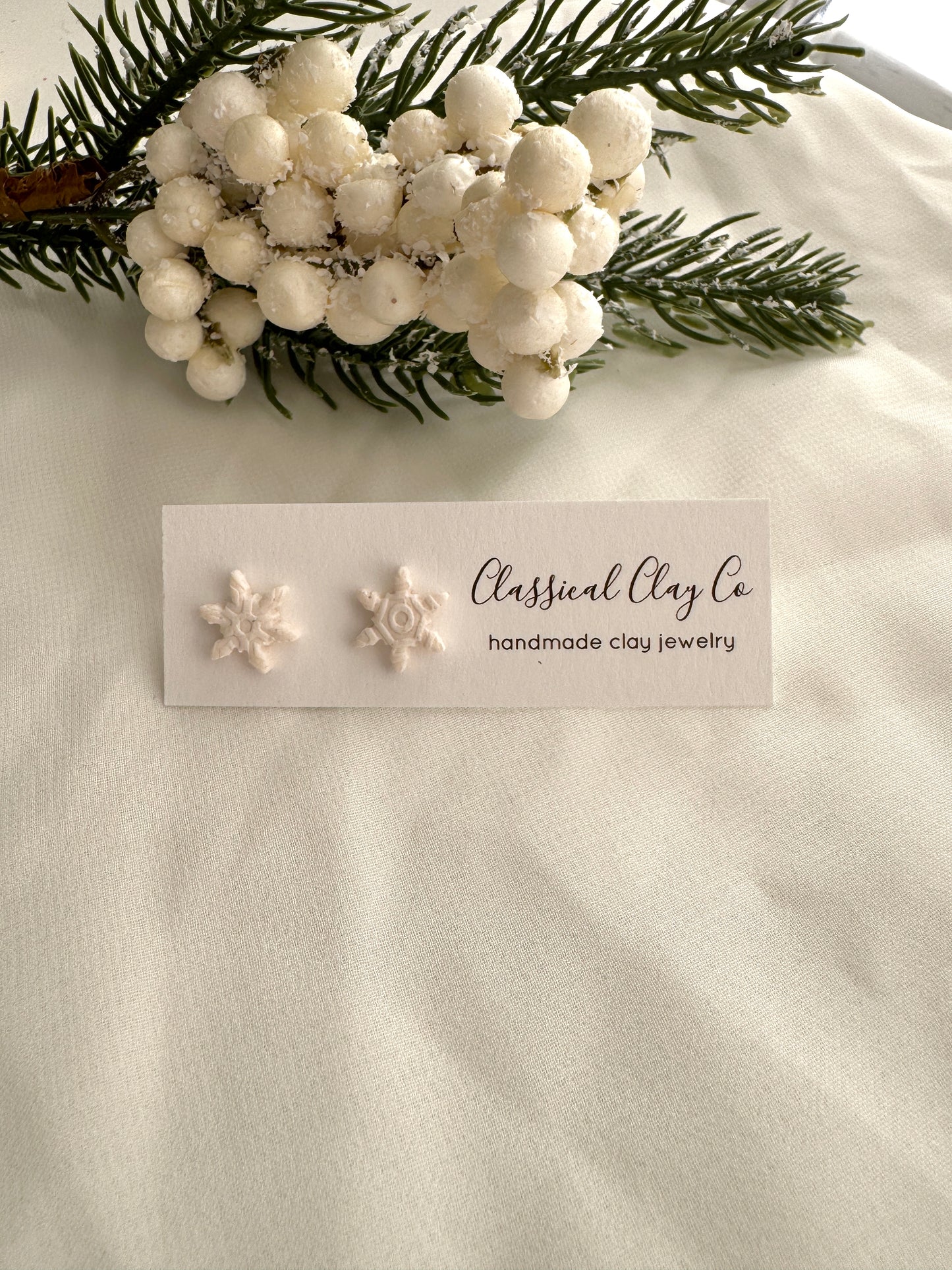 Shimmer Snowflake Studs