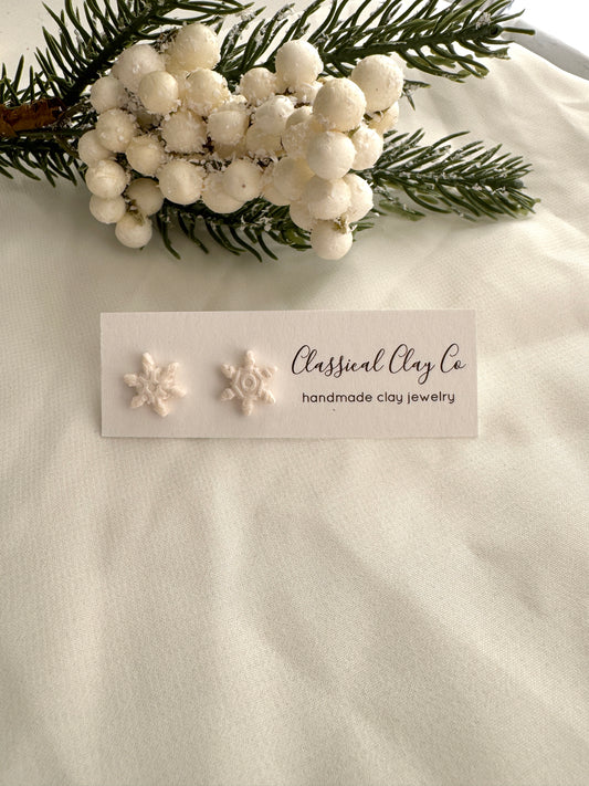 Shimmer Snowflake Studs