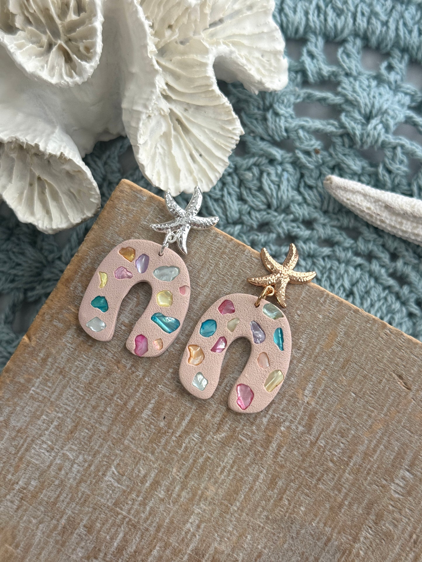 Colorful Shell Dangles