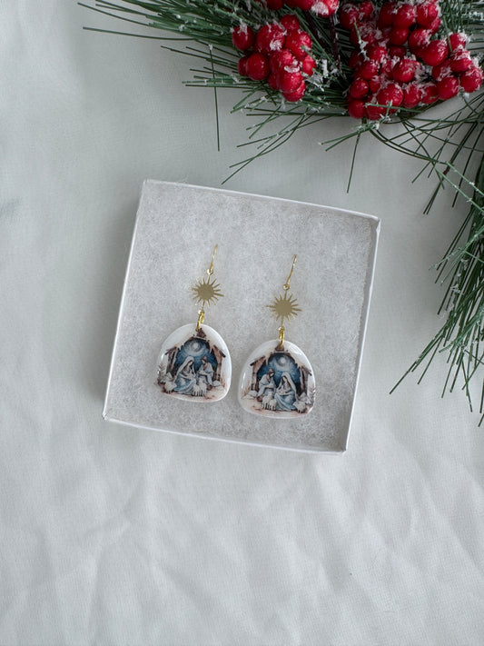 Nativity Print Dangles