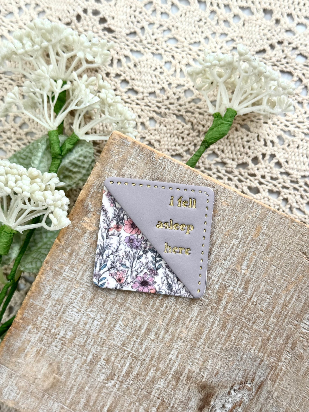 Purple Meadow Corner Bookmark