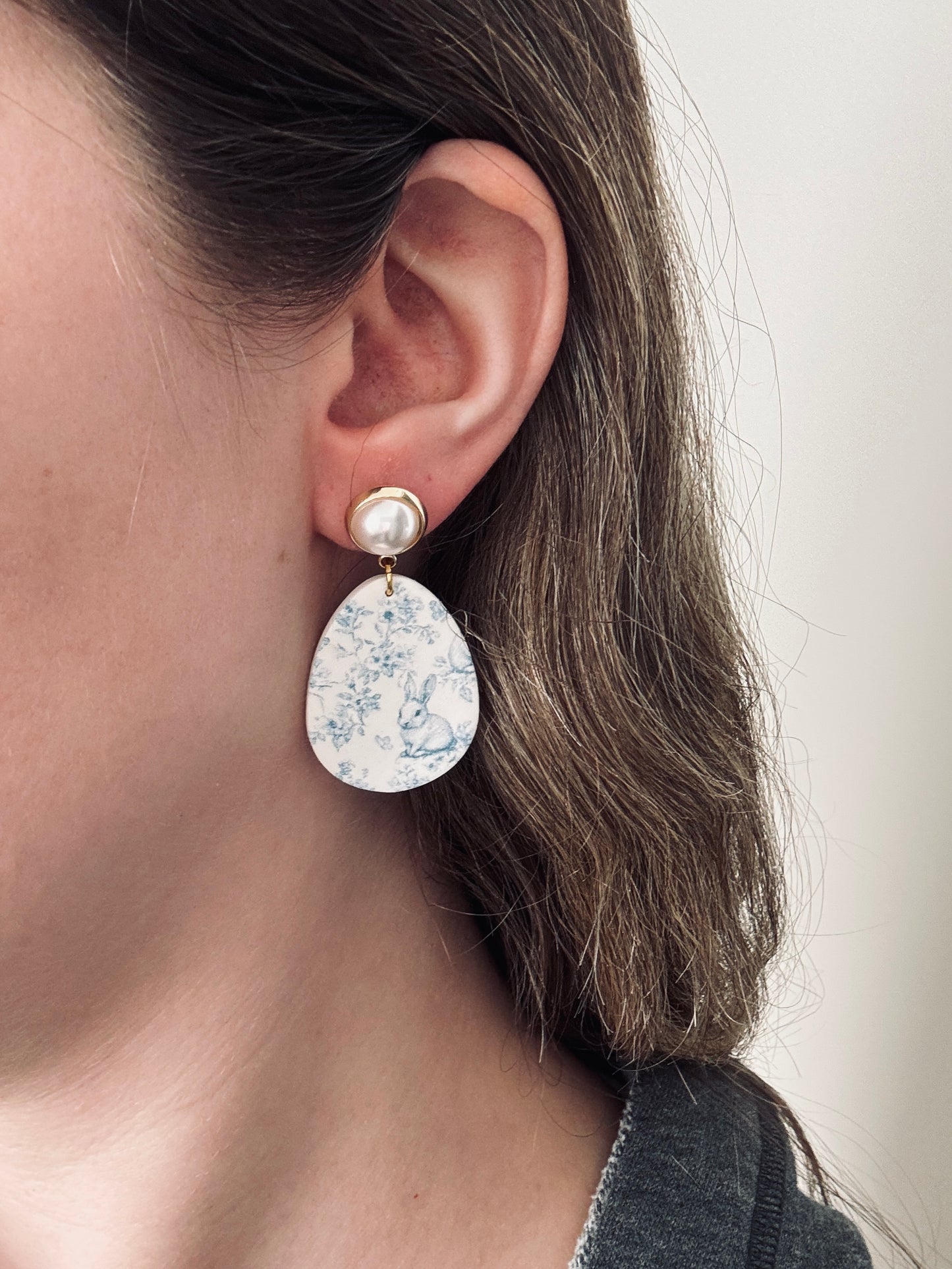 Blue Bunny Pattern Dangles