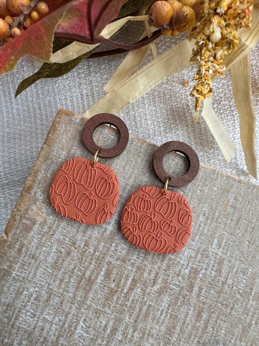 Pumpkin Textured Dangles
