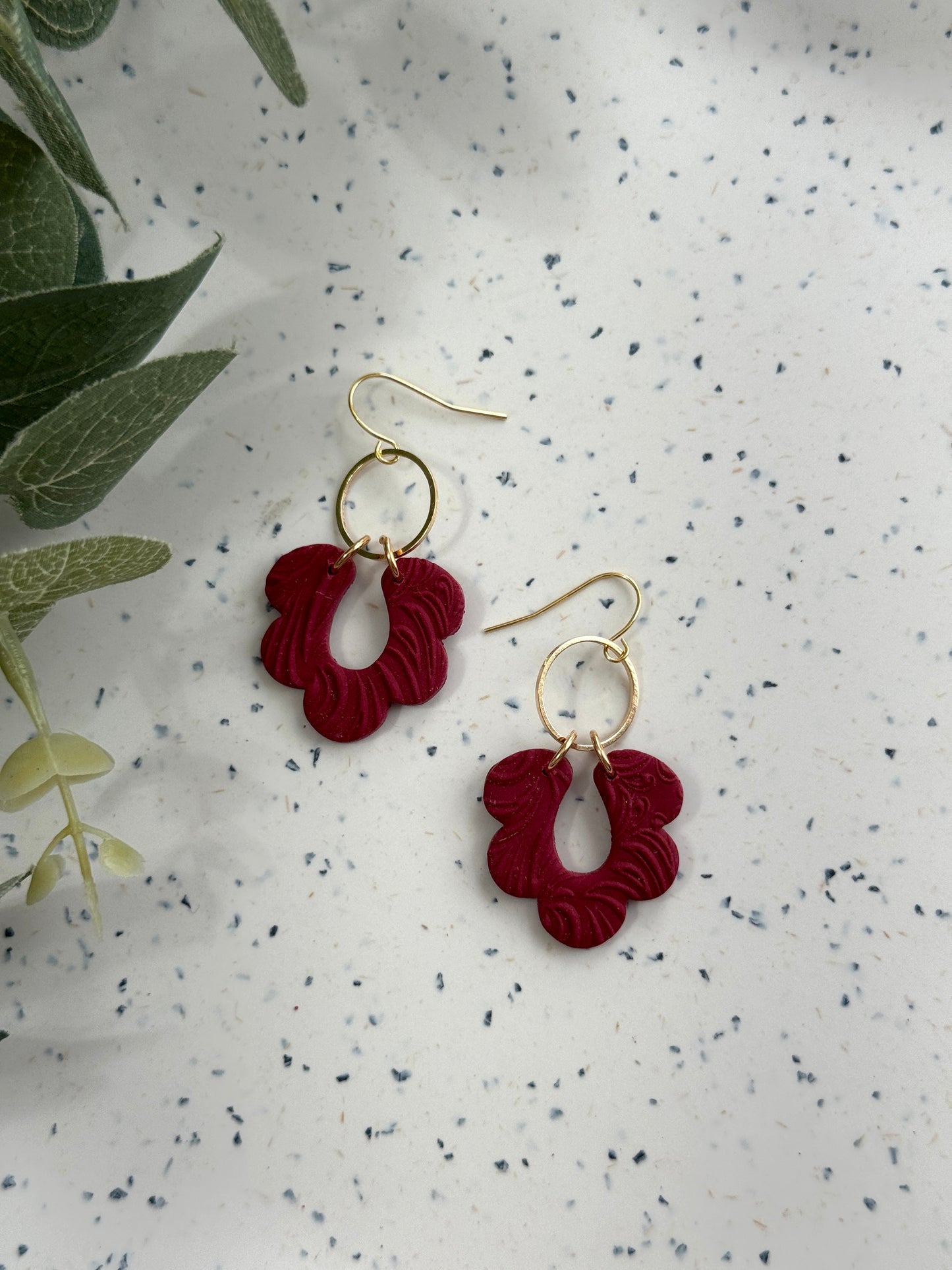 Maroon Bubble V Dangles