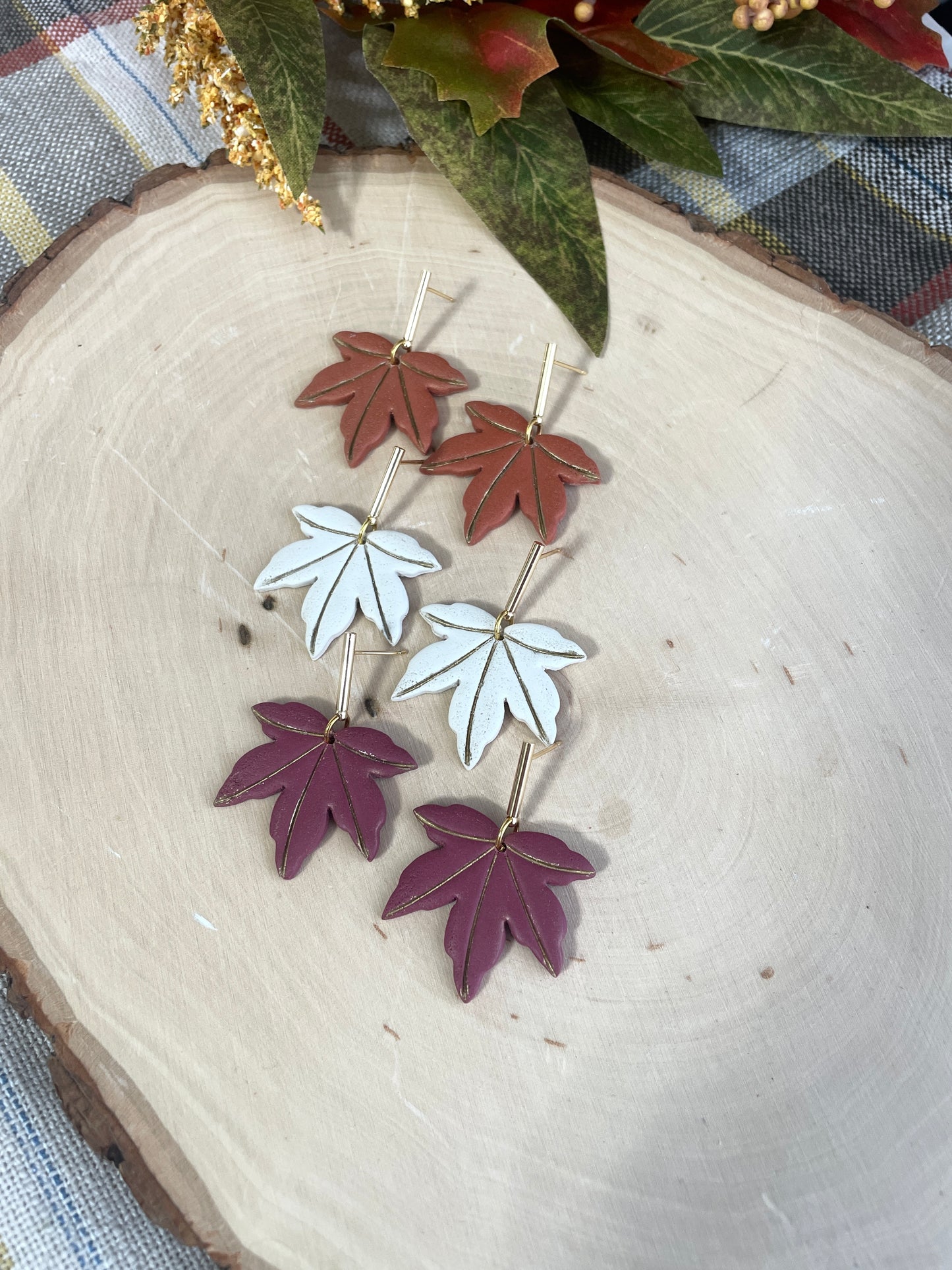 Golden Maple Leaf Dangles