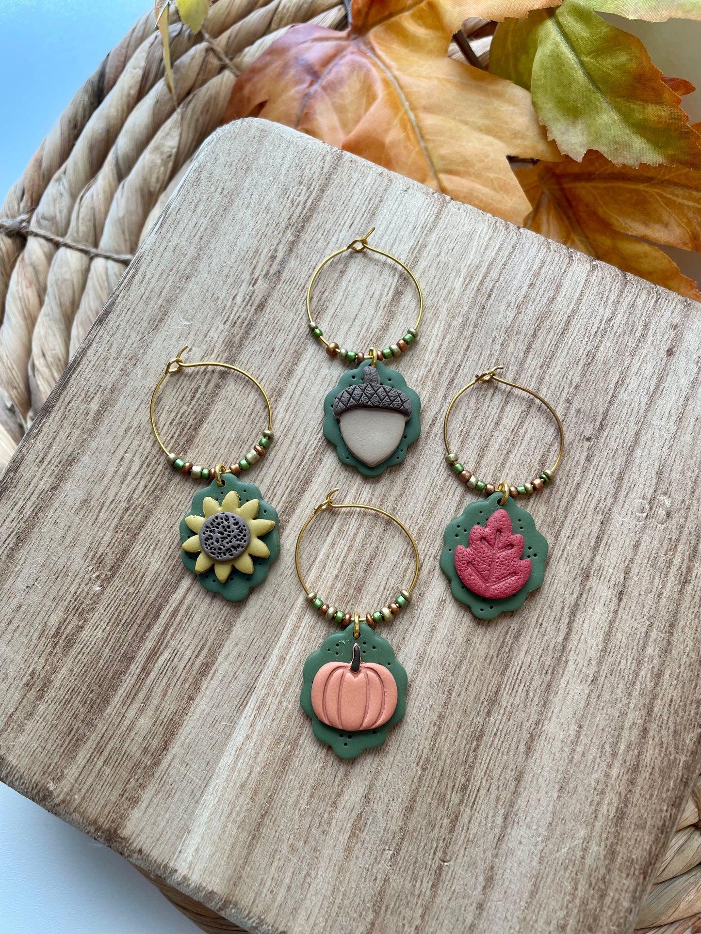 Cozy Fall Wine Charms