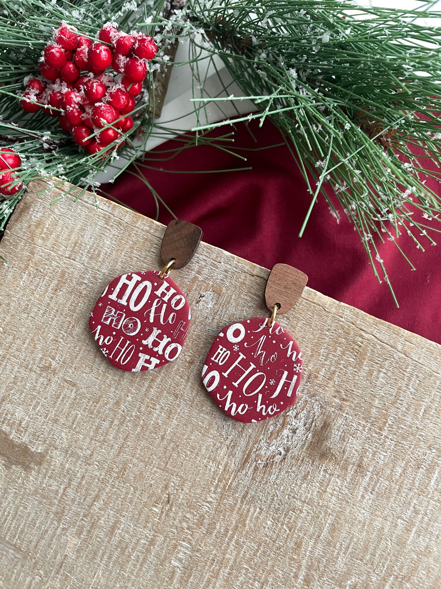 HoHoHo Printed Dangles