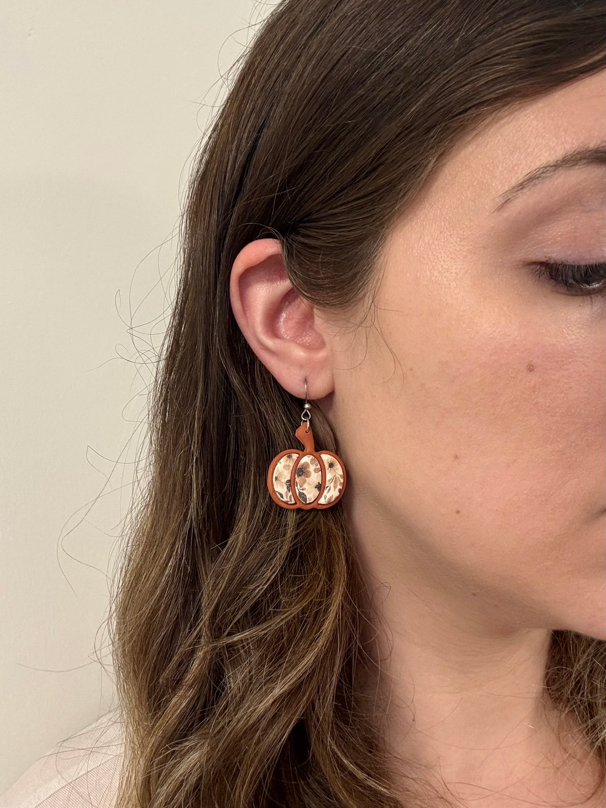 Pumpkin Inlay Dangles