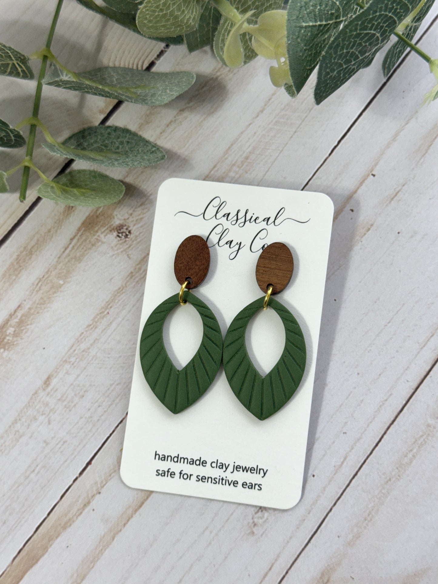 Embossed Green Dangles