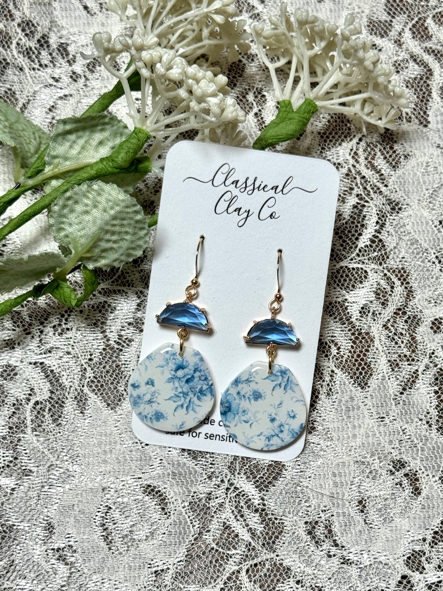 Blue and White Porcelain Dangles