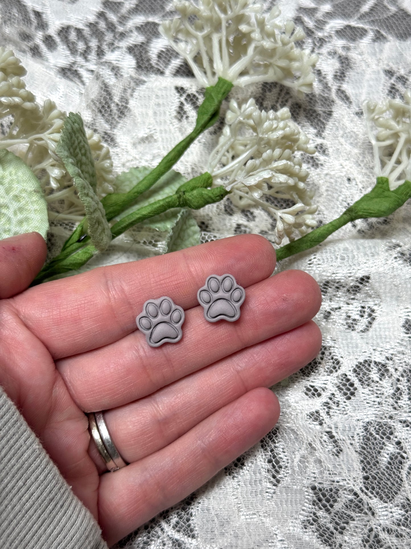 Paw Print Studs