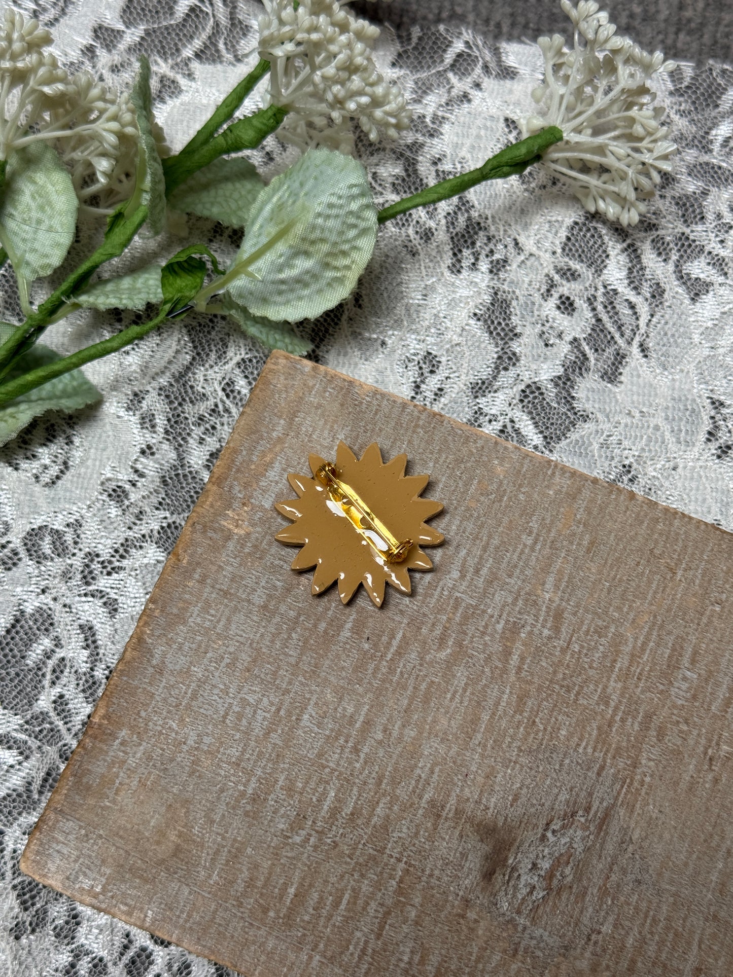 Sunflower Brooch