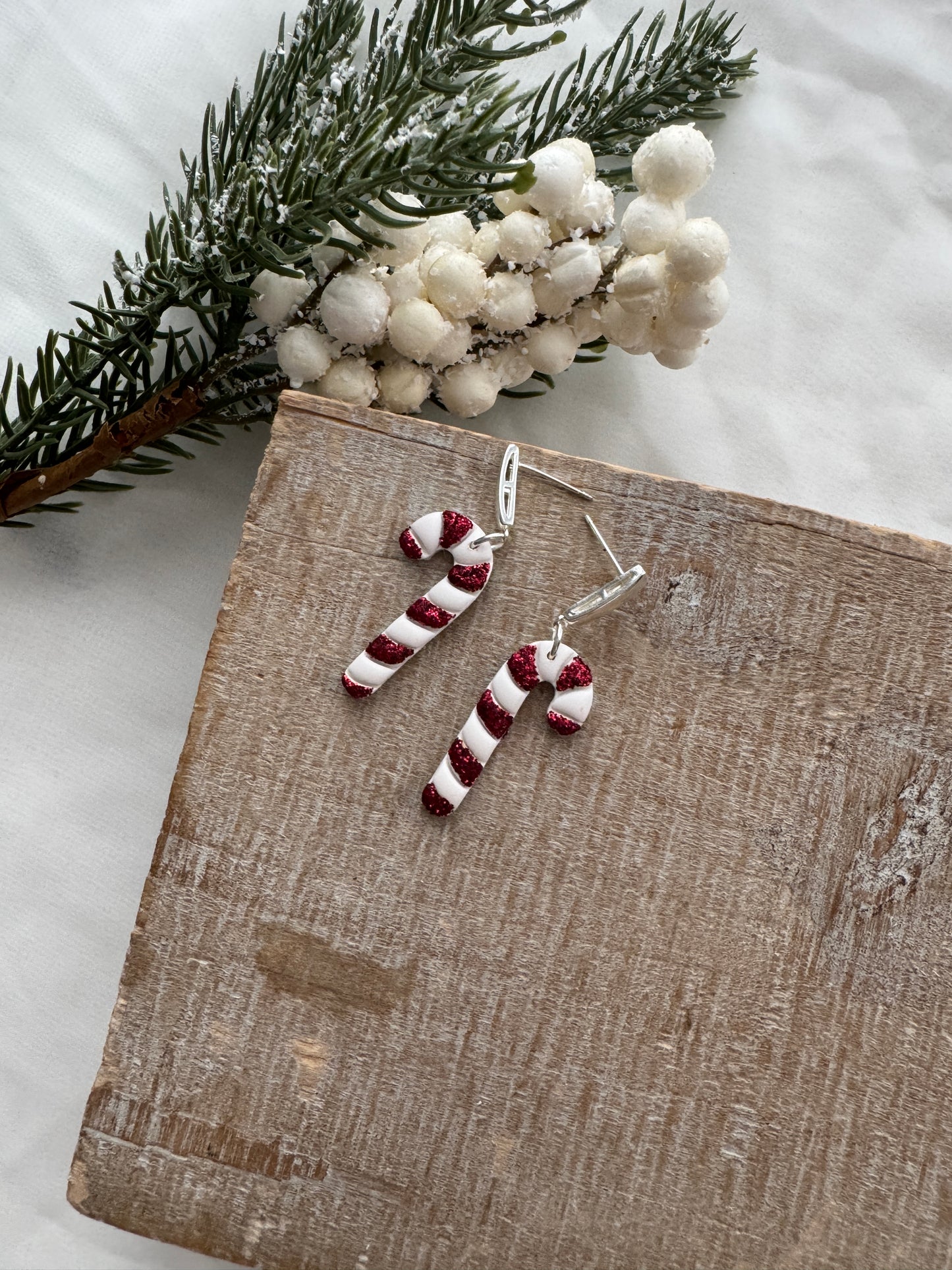 Glitter Candy Cane Dangles