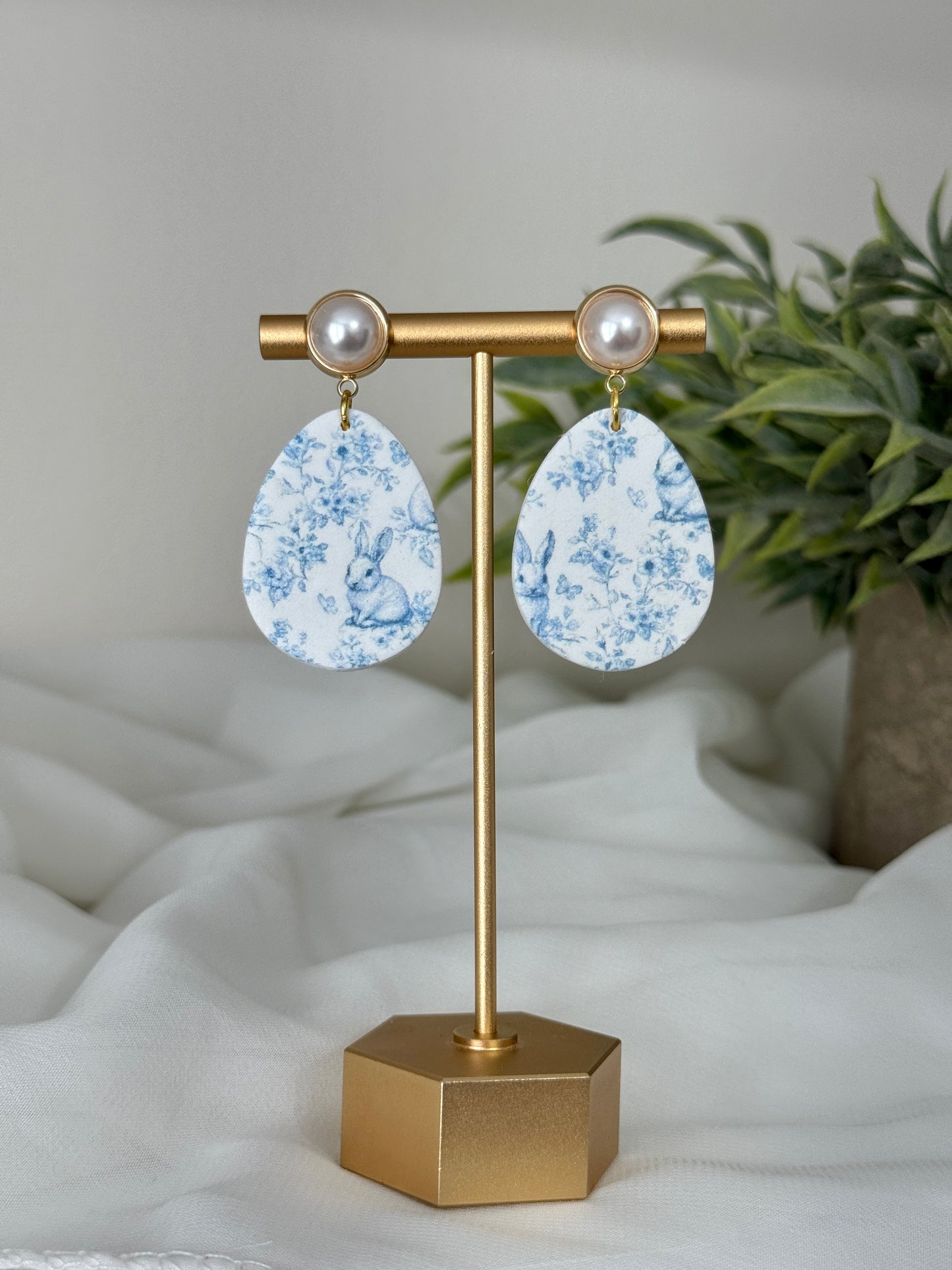 Blue Bunny Pattern Dangles