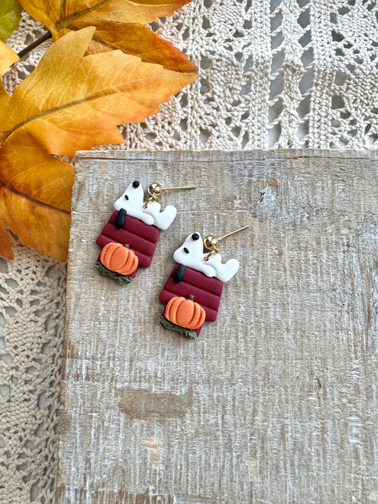 Snoopy Pumpkin Dangles
