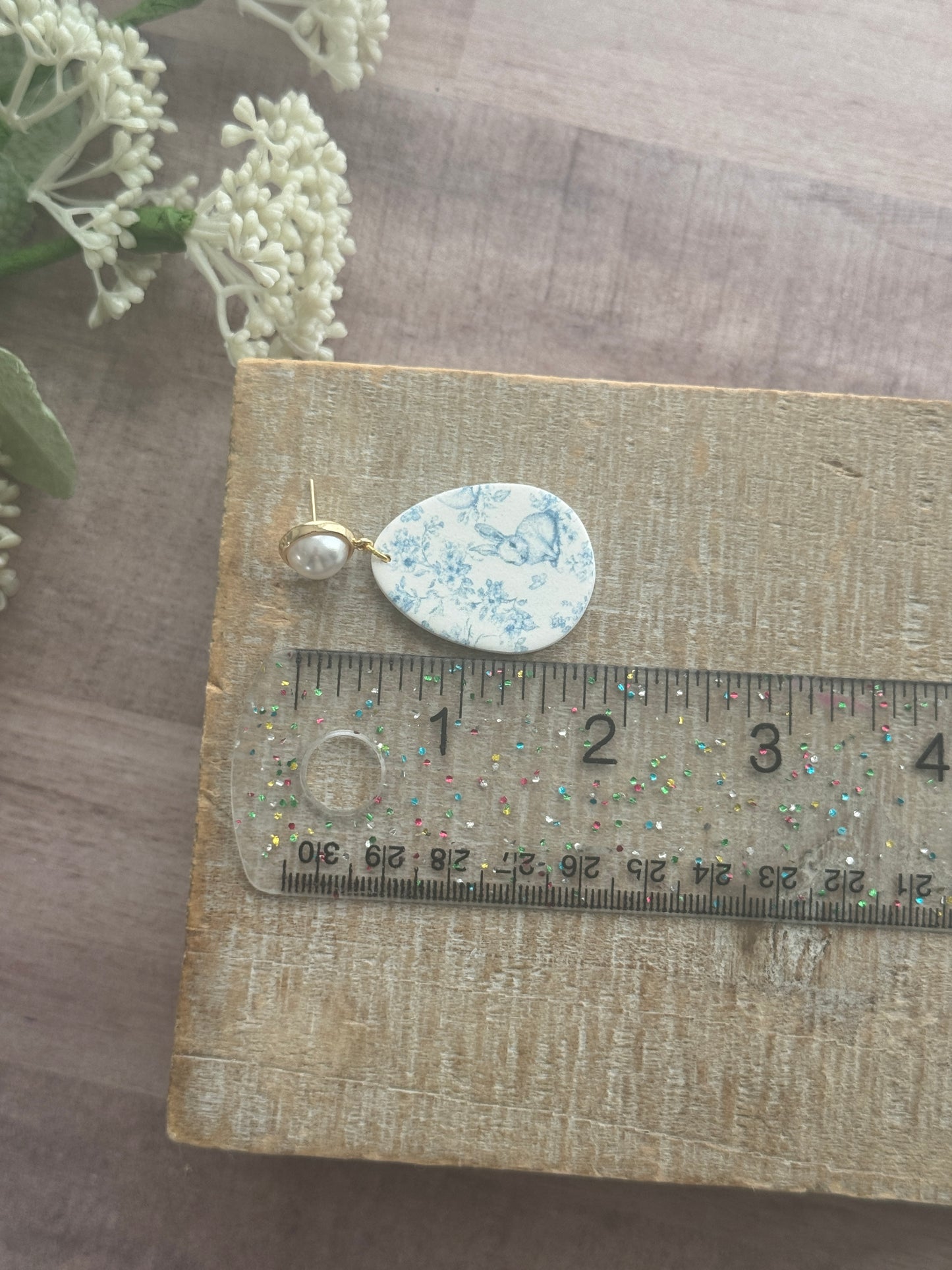 Blue Bunny Pattern Dangles