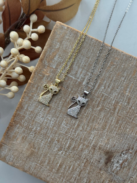 CZ Cat Necklace