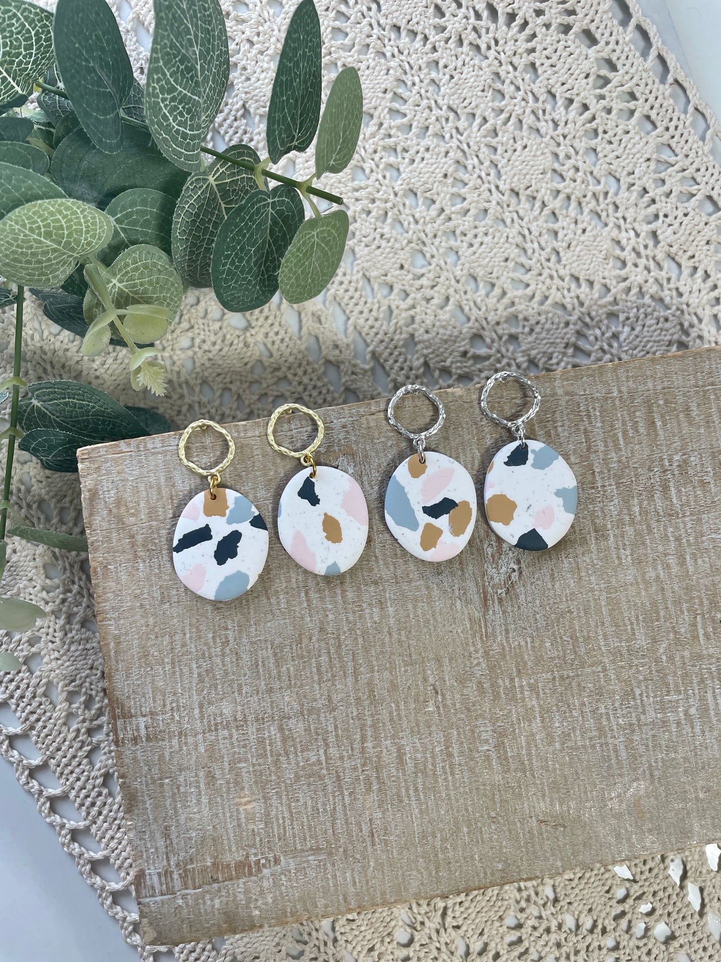 Small Organic Terrazzo Dangles