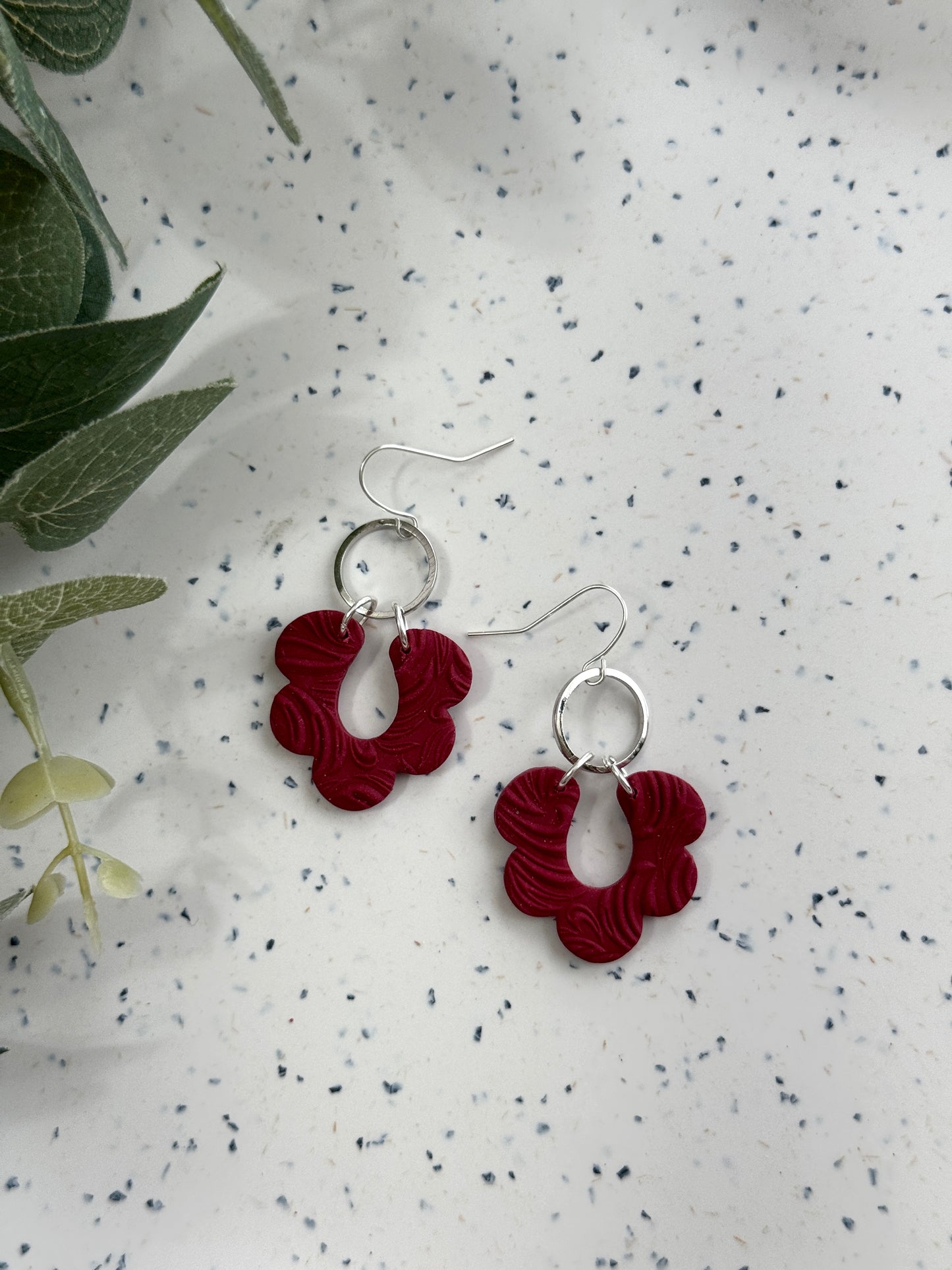 Maroon Bubble V Dangles