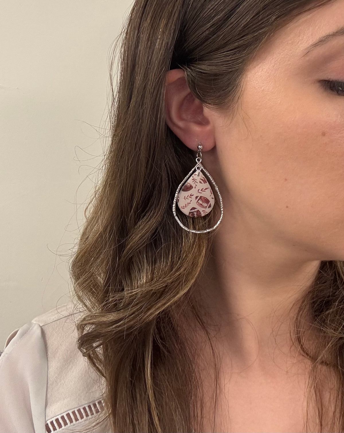Football Teardrop Dangles