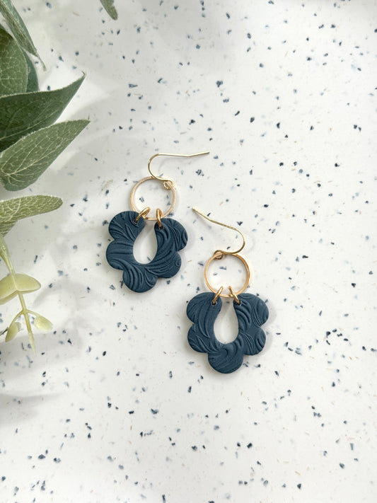 Navy Bubble V Dangles