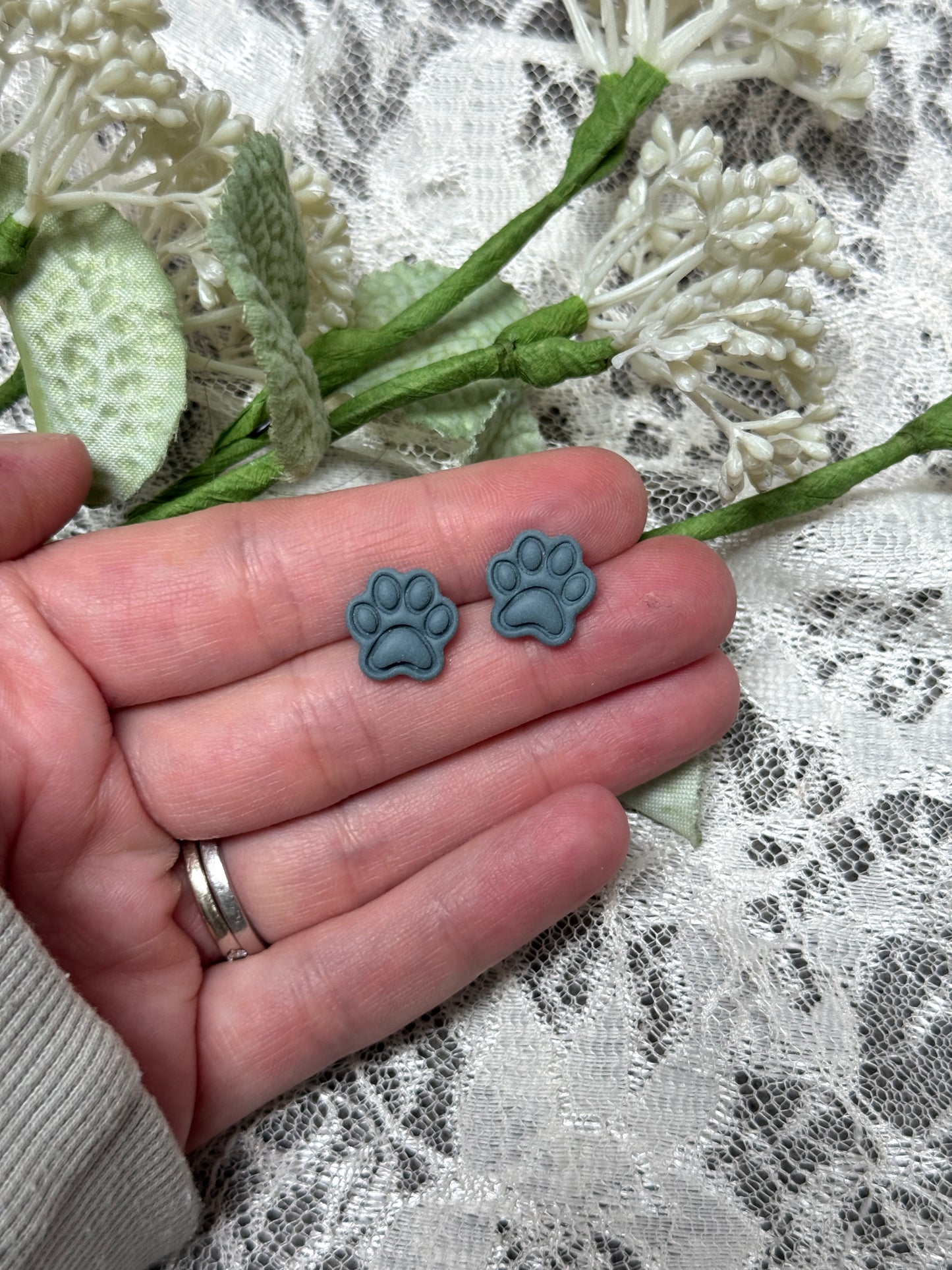 Paw Print Studs