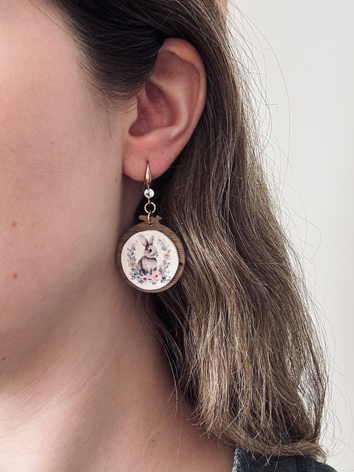 Bunny Embroidery Hoops