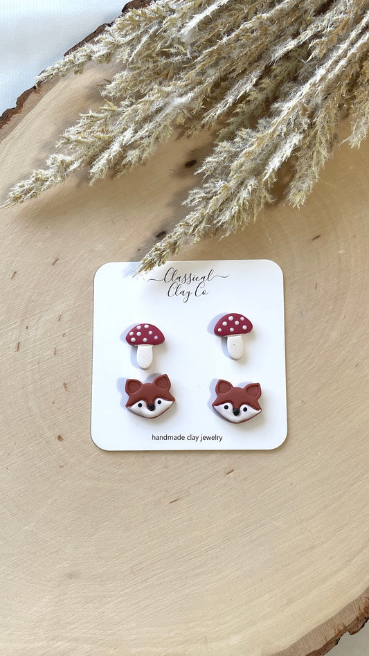 Mushroom and Fox Stud Pack - Wholesale